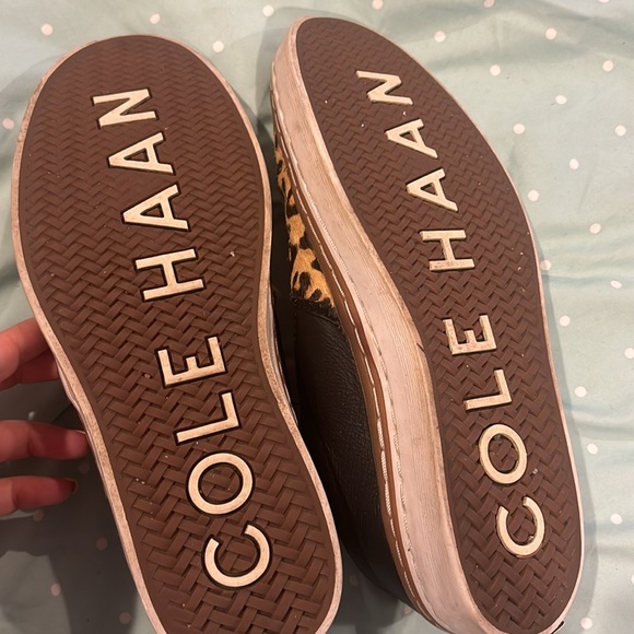 Cole Haan Leopard Black Slip On Sneakers - Picture 2 of 3